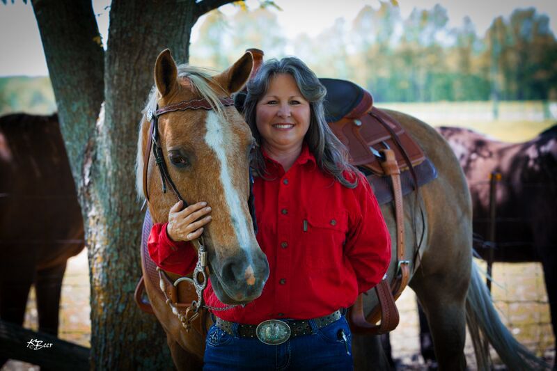 Meet Donna Saddoris, Founder and CEO of CSI Saddle Pad, and her mare, Fancy.